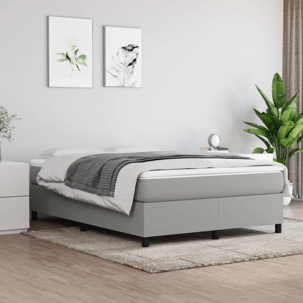 Bed Frame Light gray. Picture 1