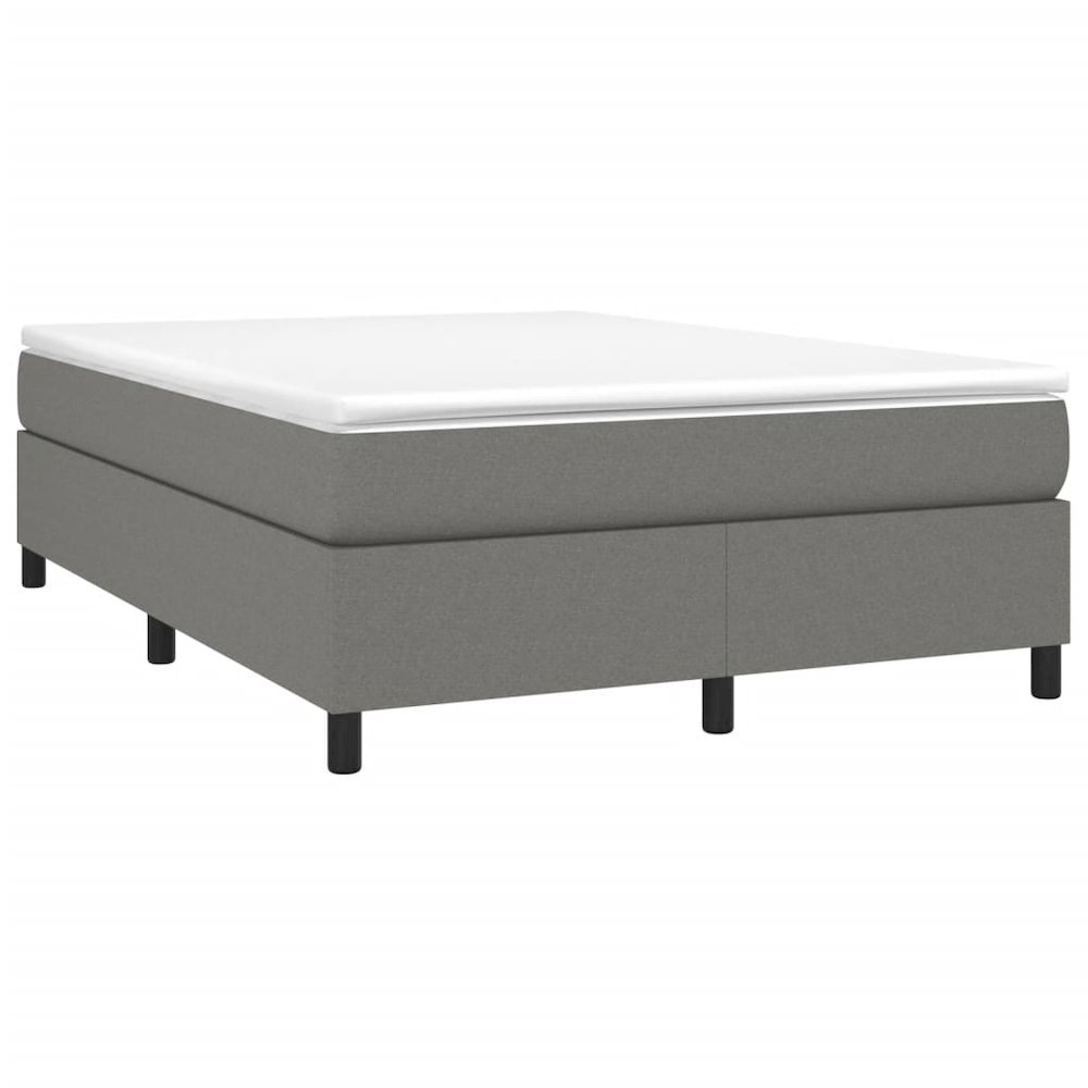 Bed Frame Dark Grey Polyester Full Modern Bed Frame. Picture 2