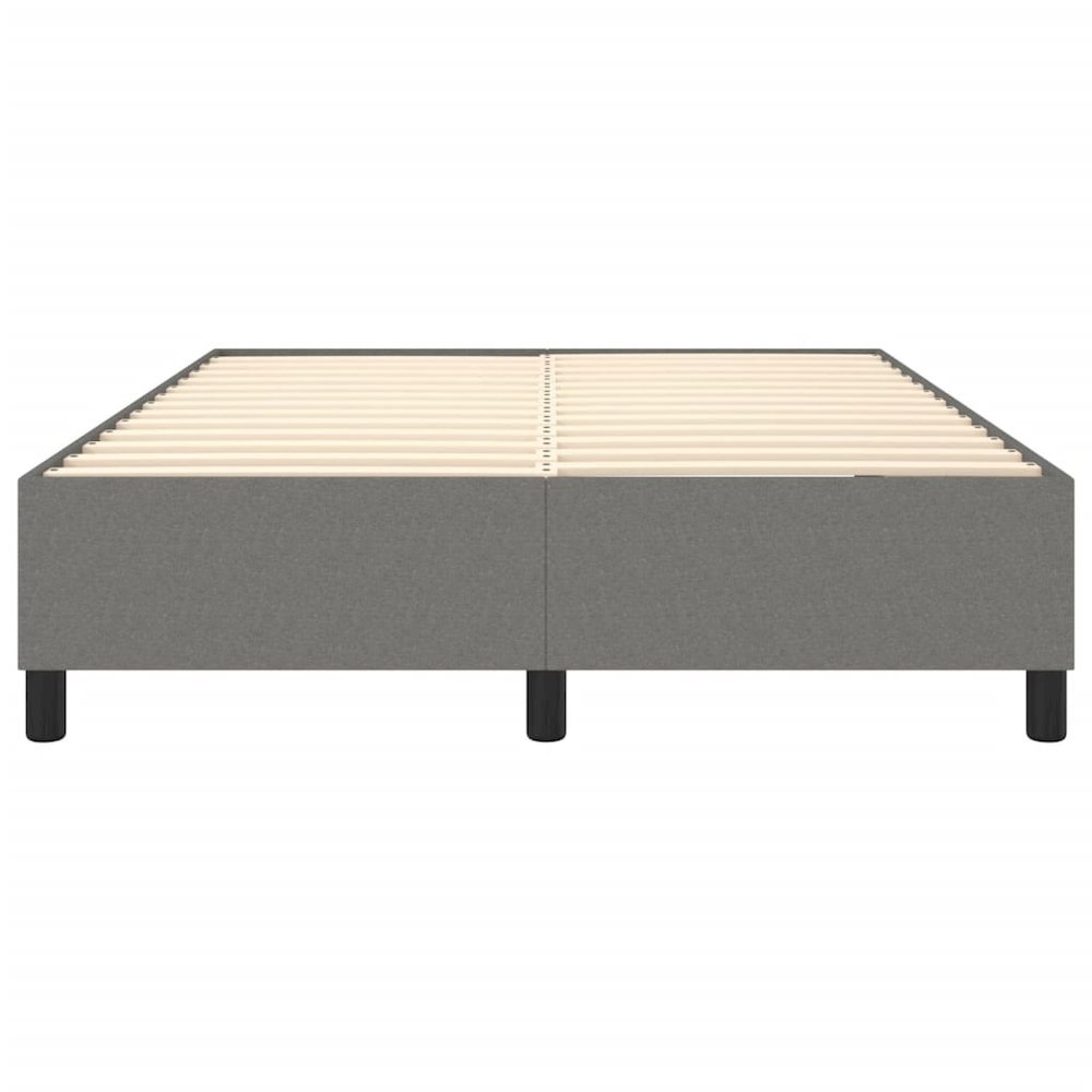 Bed Frame Dark Grey Polyester Full Modern Bed Frame. Picture 4