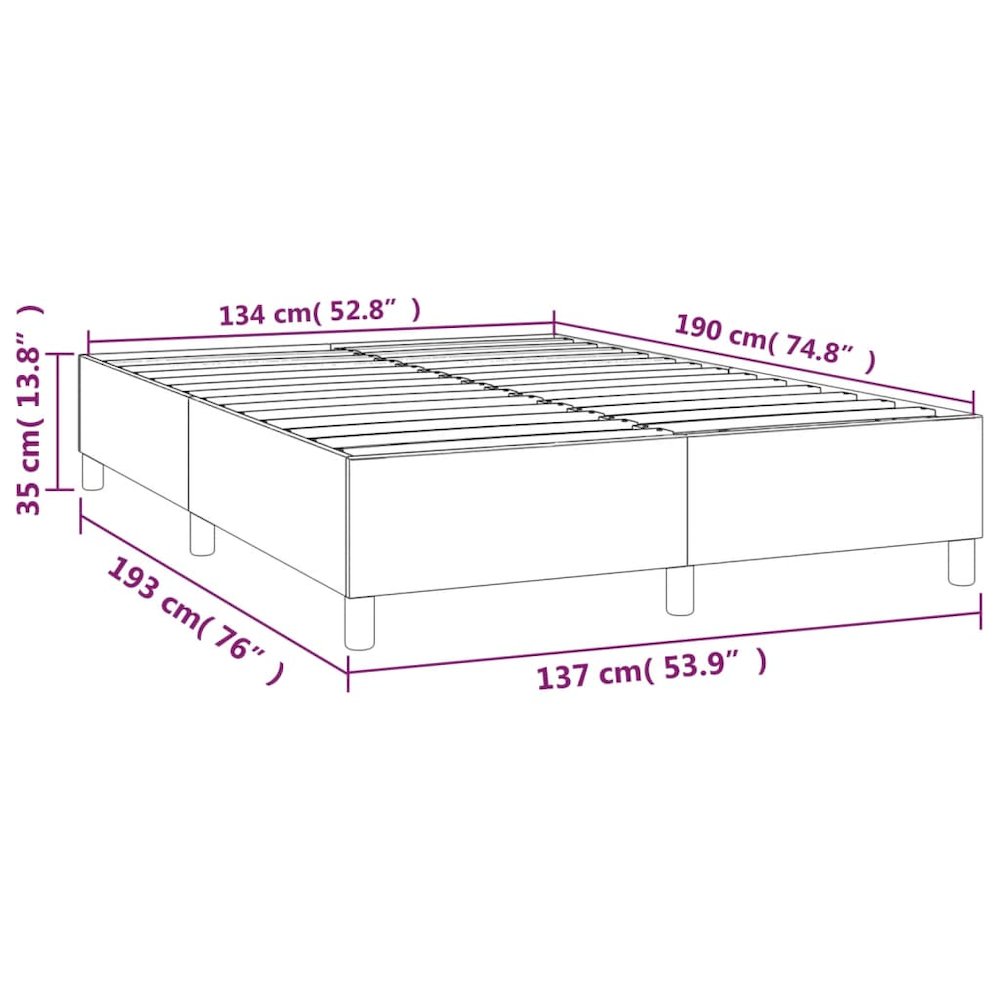 Bed Frame Dark Grey Polyester Full Modern Bed Frame. Picture 8