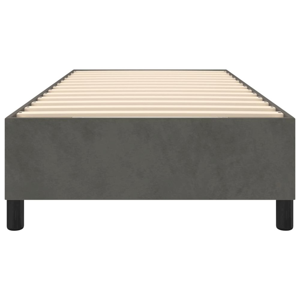 Bed Frame Dark Grey Velvet (100% polyester), Plywood, Engineered wood. Picture 4
