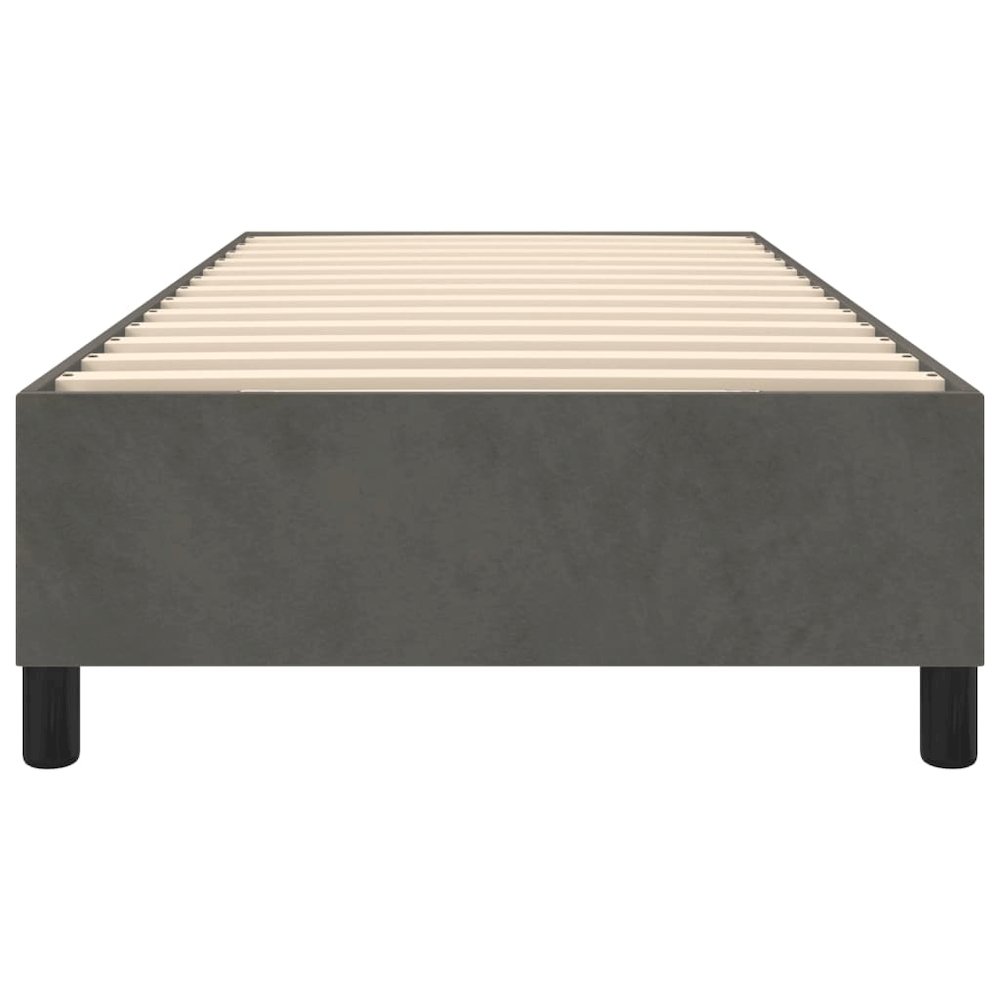 Bed Frame Dark Grey Velvet (100% polyester), Plywood, Engineered wood. Picture 5