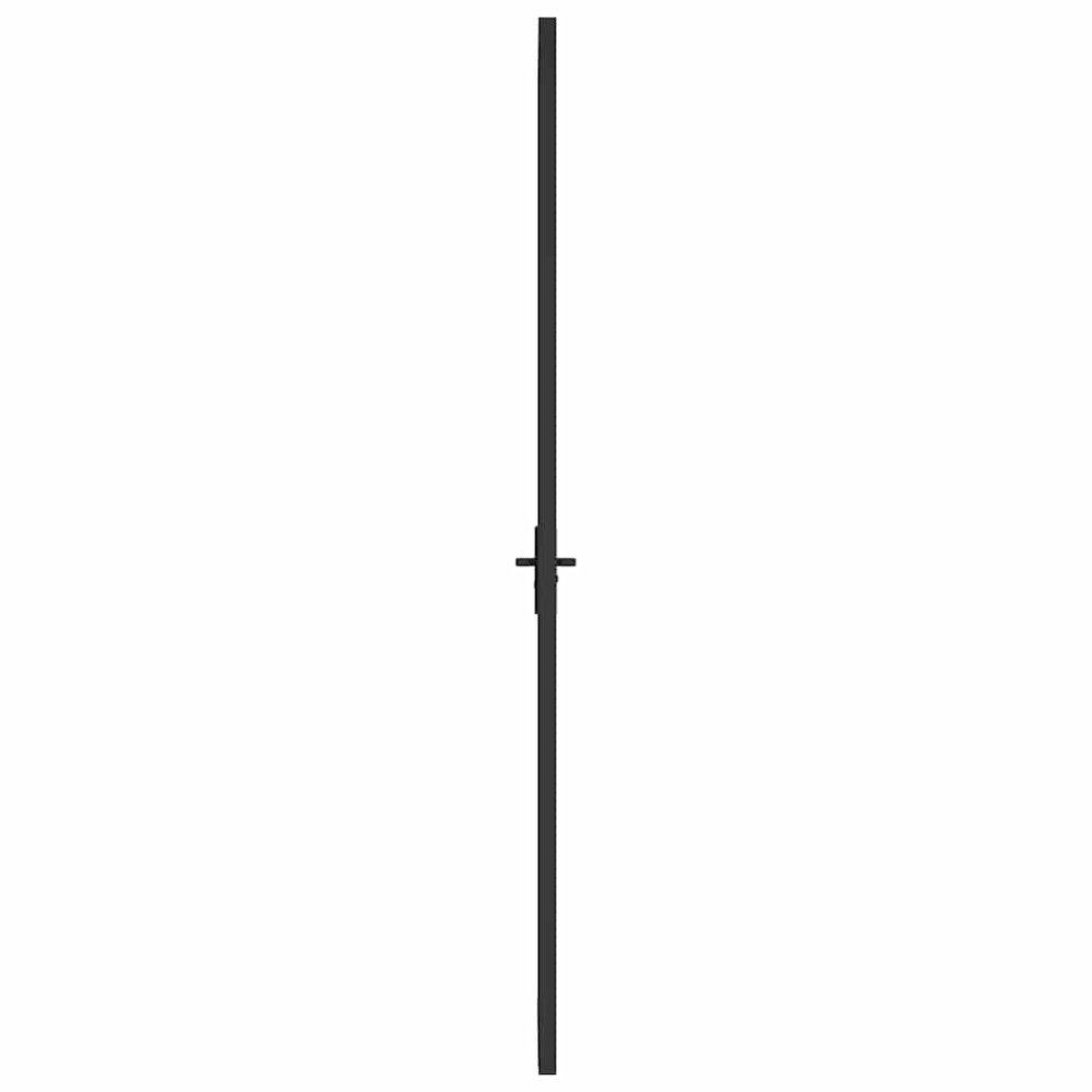 Interior Door 36.6"x79.3" Black Matt Glass and Aluminum. Picture 5