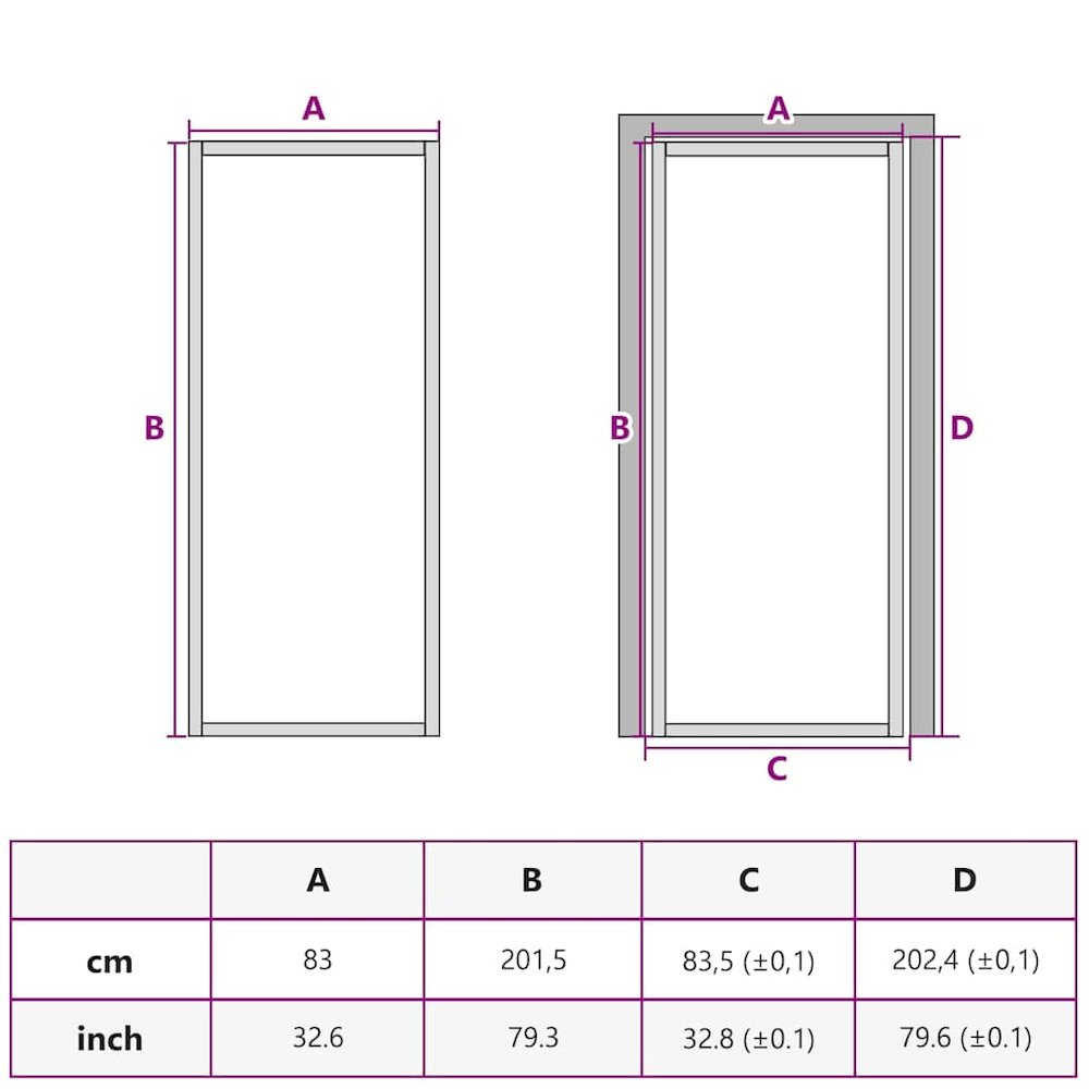 Interior Door 32.7"x79.3" Black Matt Glass and Aluminum. Picture 9