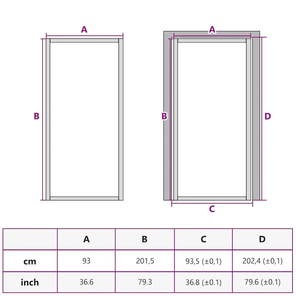 Interior Door 36.6"x79.3" Black Matt Glass and Aluminum. Picture 9