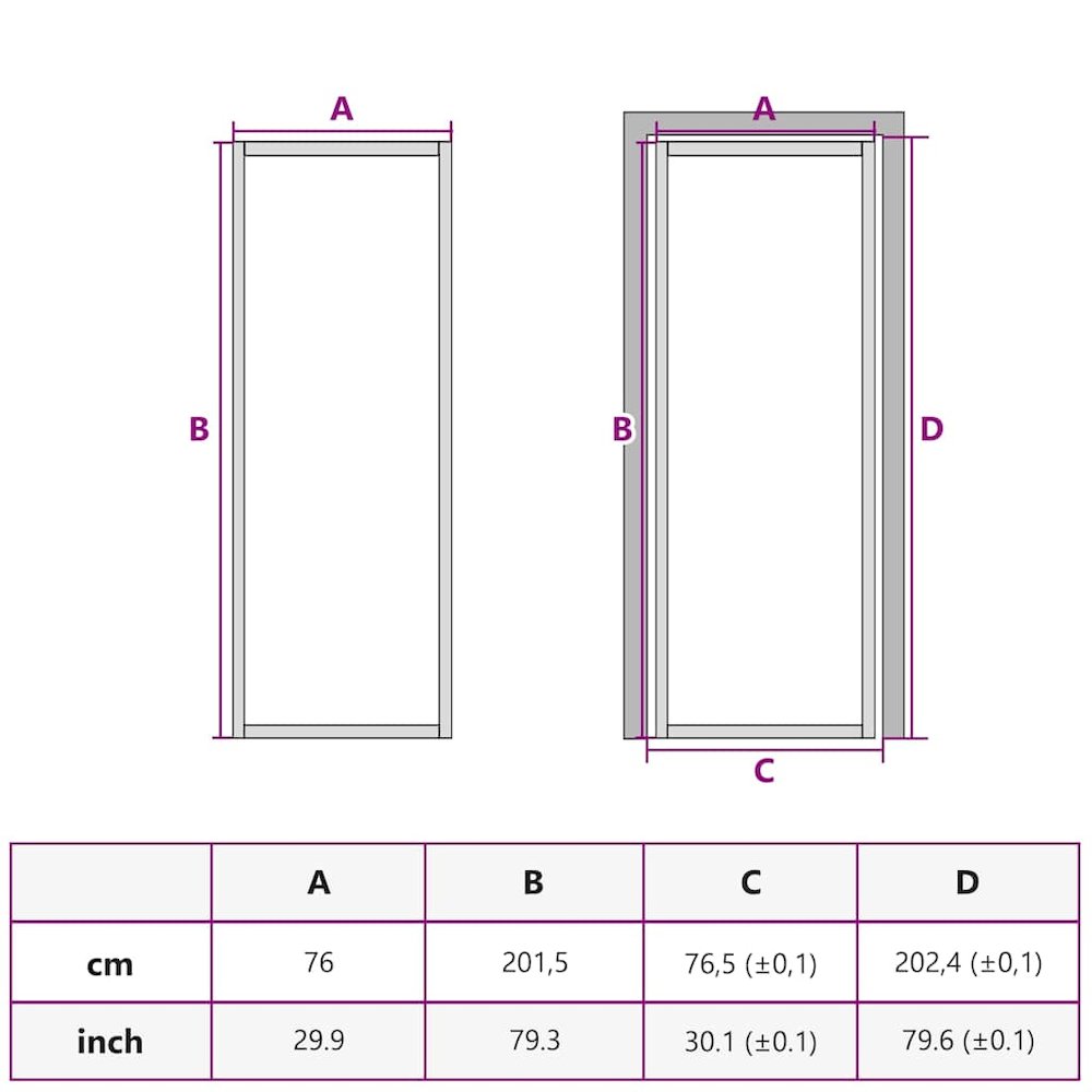 Interior Door 29.9"x79.3" Black ESG Glass and Aluminum. Picture 8