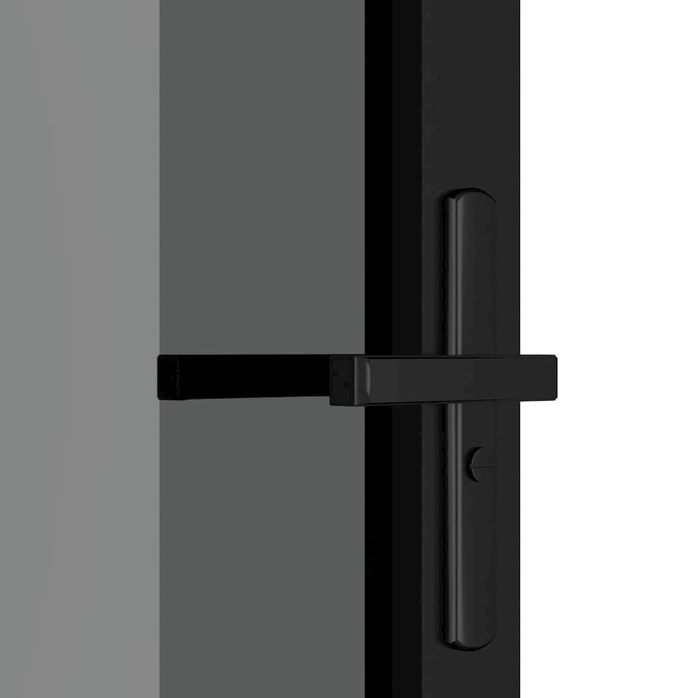Interior Door 36.6"x79.3" Black ESG Glass and Aluminum. Picture 6