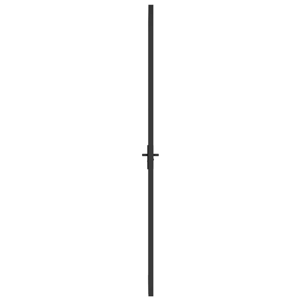 Interior Door 29.9"x79.3" Black ESG Glass and Aluminum. Picture 5