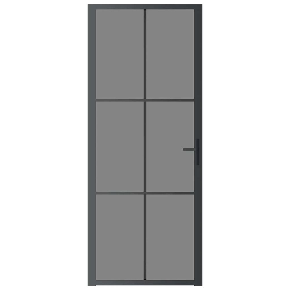 Interior Door 32.7"x79.3" Black ESG Glass and Aluminum. Picture 3