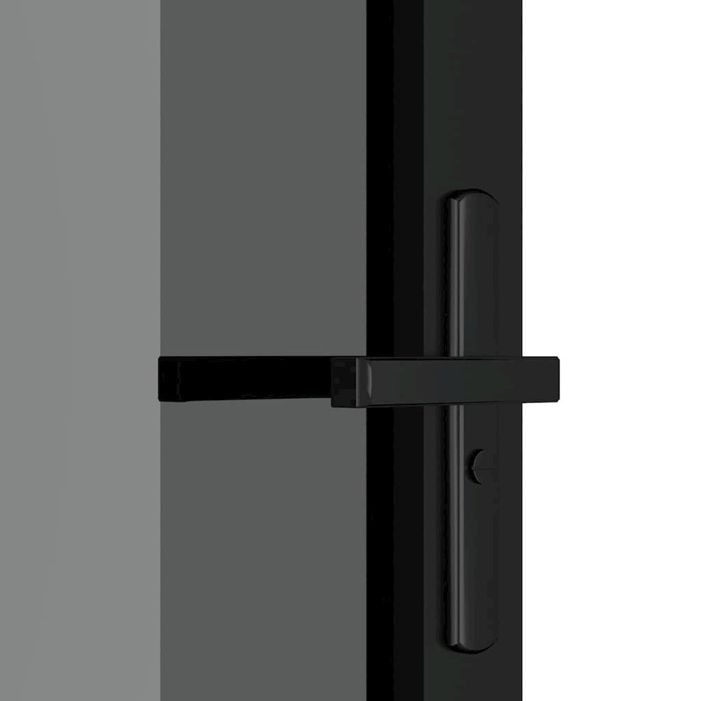 Interior Door 32.7"x79.3" Black ESG Glass and Aluminum. Picture 6