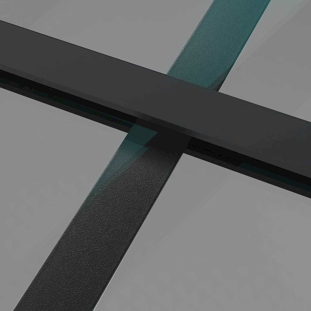 Interior Door 32.7"x79.3" Black ESG Glass and Aluminum. Picture 7