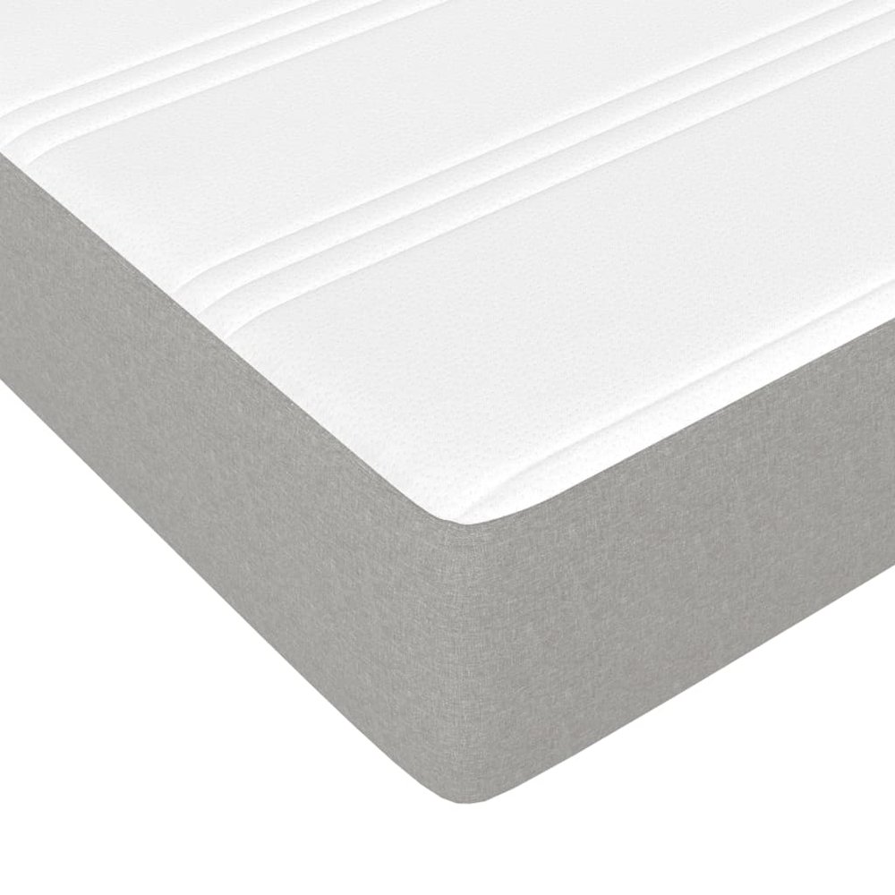 Box Spring Bed with Mattress Light Gray 39.4"x79.9" Twin XL Fabric. Picture 8