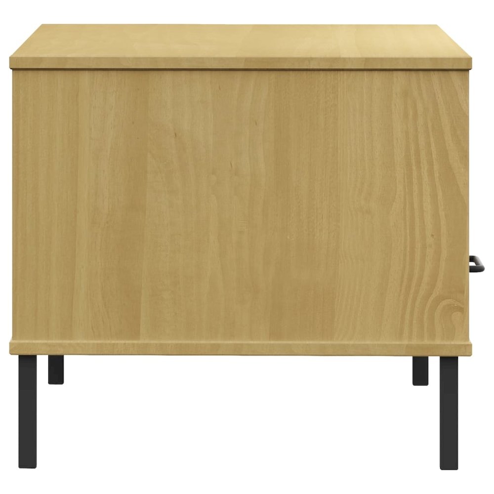 Coffee Table Brown Solid pine wood, metal Standard Coffee Table. Picture 6