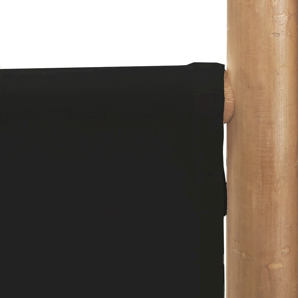 Folding 5-Panel Room Divider 78.7" Bamboo and Canvas. Picture 8