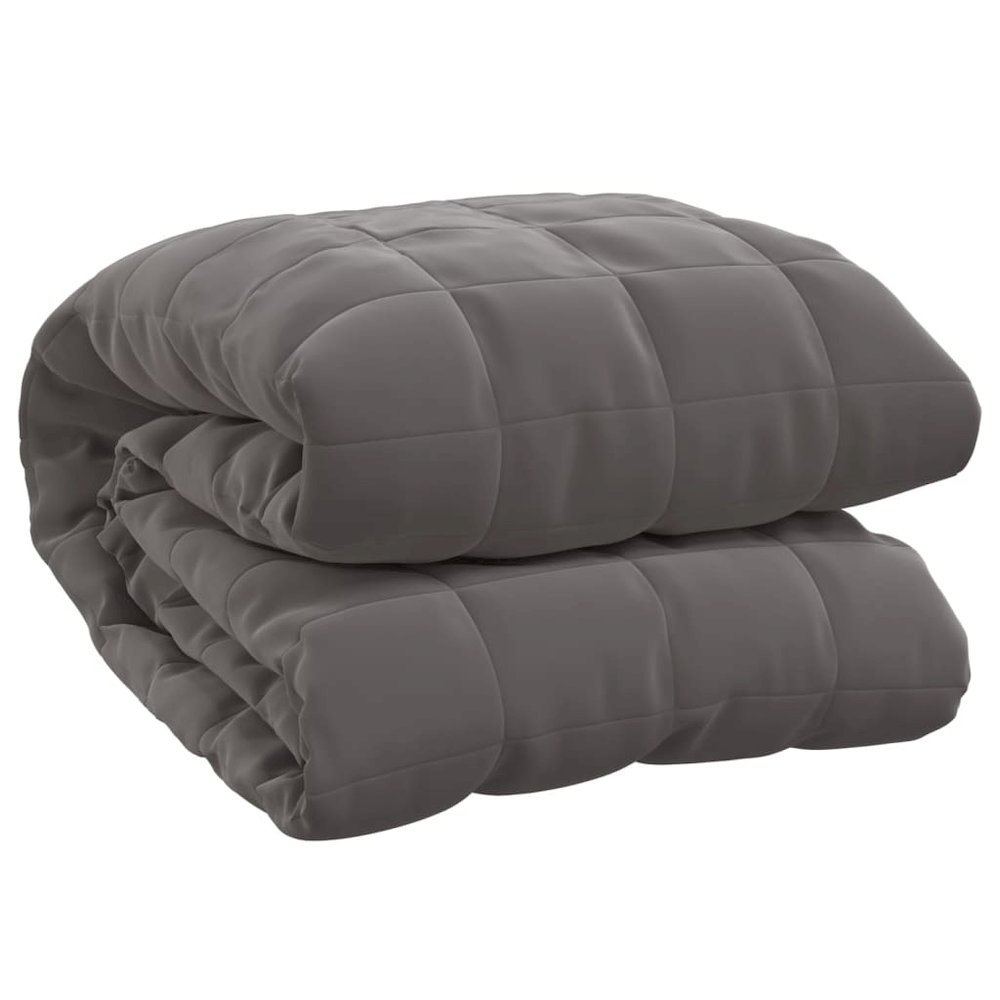 Weighted Blanket Grey 100% brushed polyester microfiber King Size. Picture 1