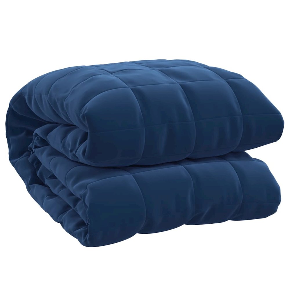 Weighted Blanket Blue Fabric (100% brushed polyester microfiber). Picture 2