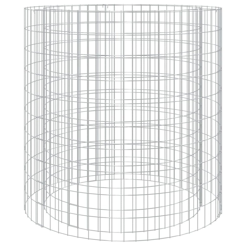 Gabion Fire Pit Ã˜ 39.4" Galvanized Iron. Picture 2