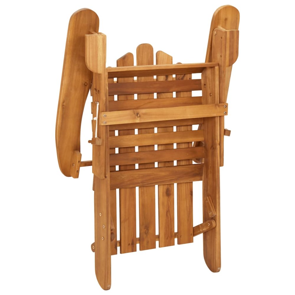 Garden Lounge Set Natural wood Solid Acacia wood Two Chairs. Picture 6