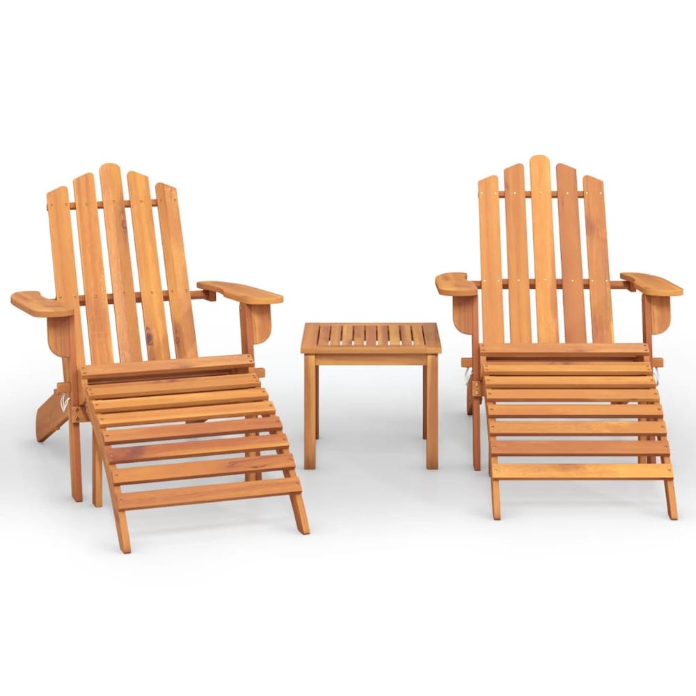 Garden Lounge Set Natural wood Solid acacia wood Standard. Picture 2