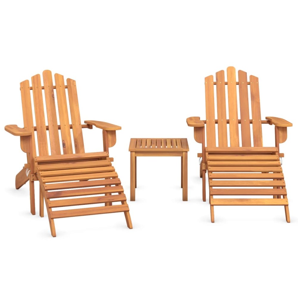 Garden Lounge Set Natural wood Solid acacia wood Standard. Picture 3