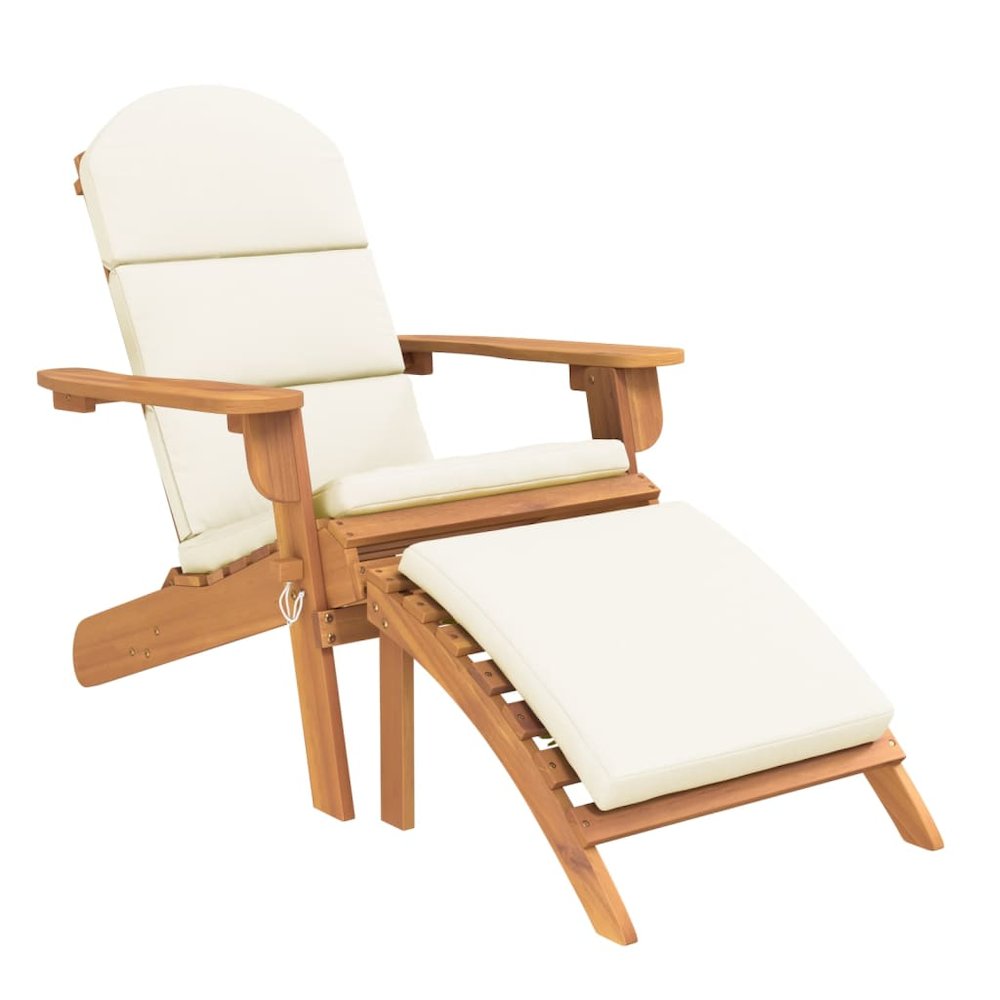 3 Piece Adirondack Patio Lounge Set Solid Wood Acacia. Picture 4