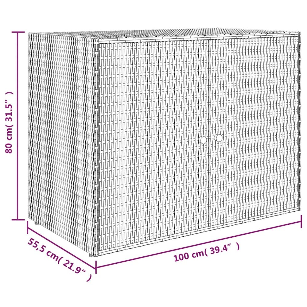 Garden Storage Cabinet Grey. Picture 8