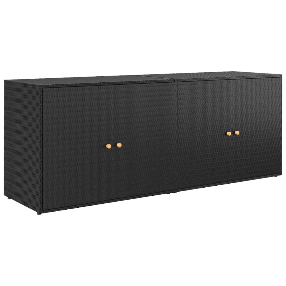 Garden Storage Cabinet Black. Picture 2