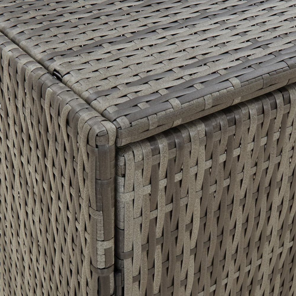 Garden Storage Cabinet Grey PE Rattan Medium. Picture 7