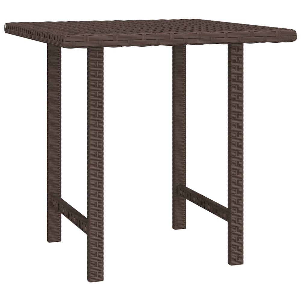 Side Tables 3 pcs Brown Poly Rattan. Picture 4