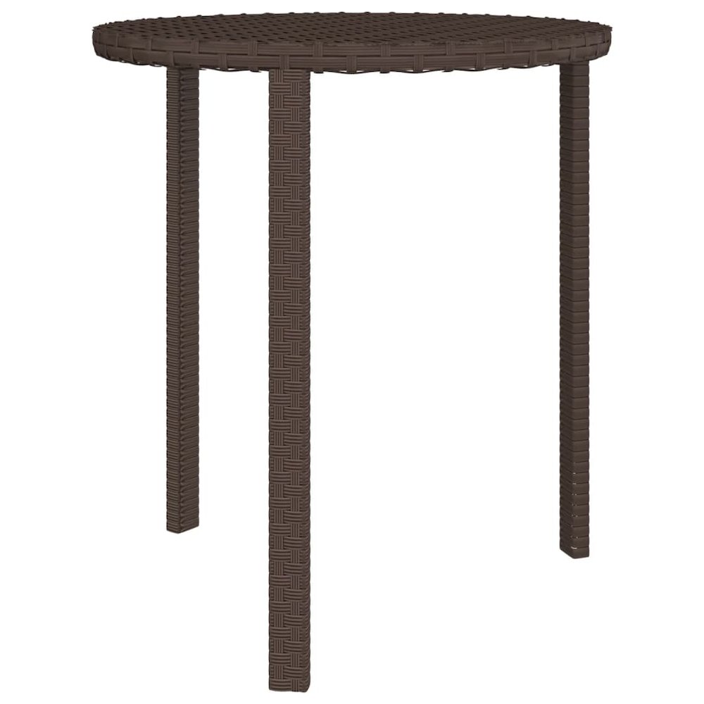 Side Tables 3 pcs Brown Poly Rattan. Picture 5