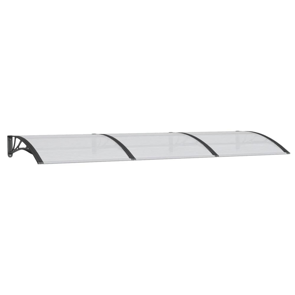 Door Canopy Black PC Large Durable Door Canopy Rectangular. Picture 1