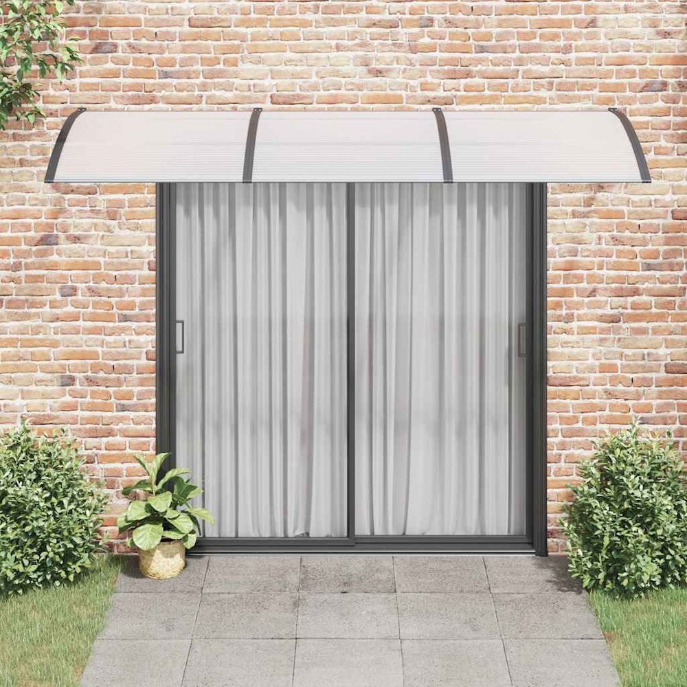 Door Canopy Black PC Large Durable Door Canopy Rectangular. Picture 3