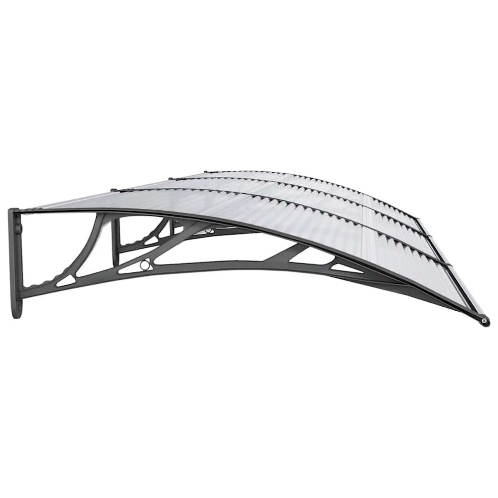 Door Canopy Black PC Large Durable Door Canopy Rectangular. Picture 6
