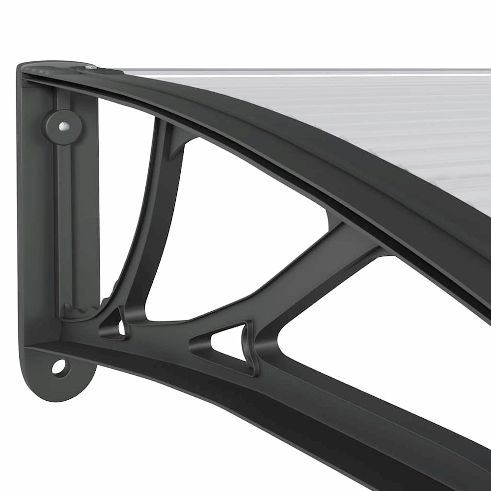 Door Canopy Black PC Large Durable Door Canopy Rectangular. Picture 7
