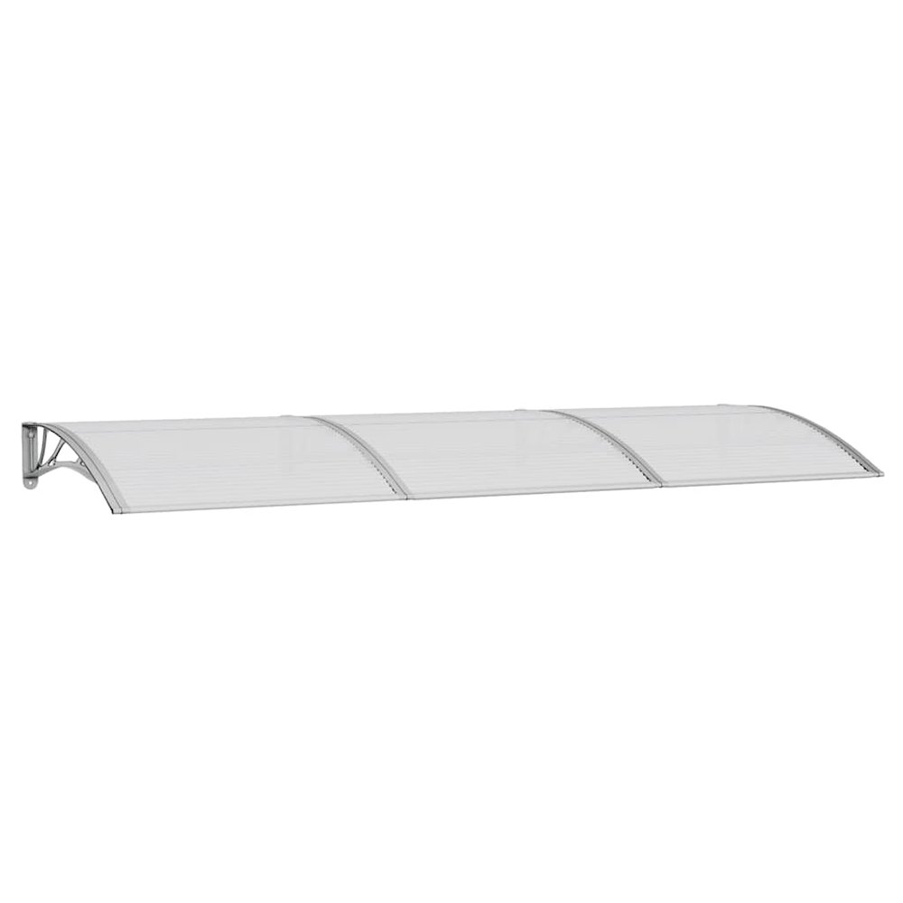 Door Canopy Grey Polycarbonate, ABS, Aluminum 118.1 x 39.4 in. Picture 1
