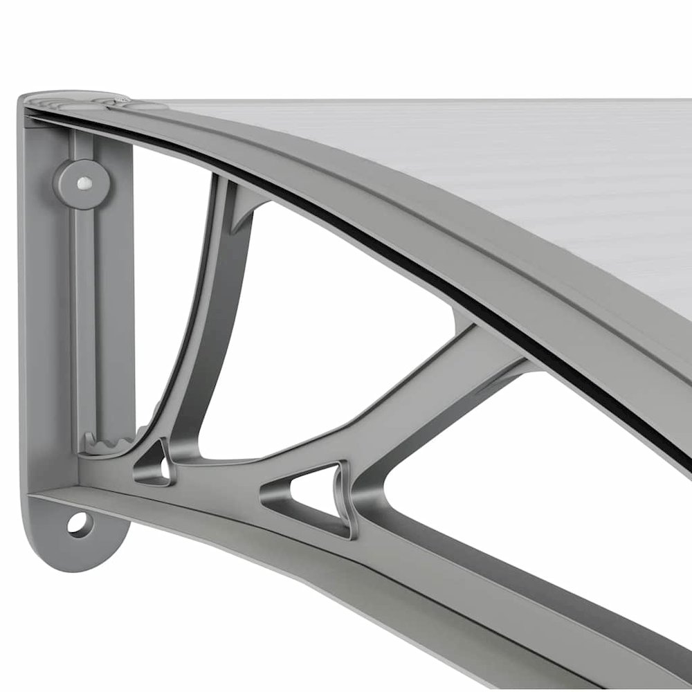Door Canopy Grey Polycarbonate, ABS, Aluminum 118.1 x 39.4 in. Picture 7