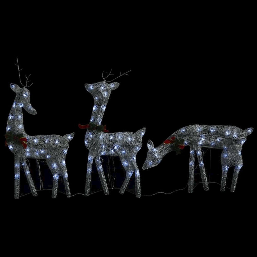 Christmas Reindeer Set of 6 Silver Fabric Large. Picture 7