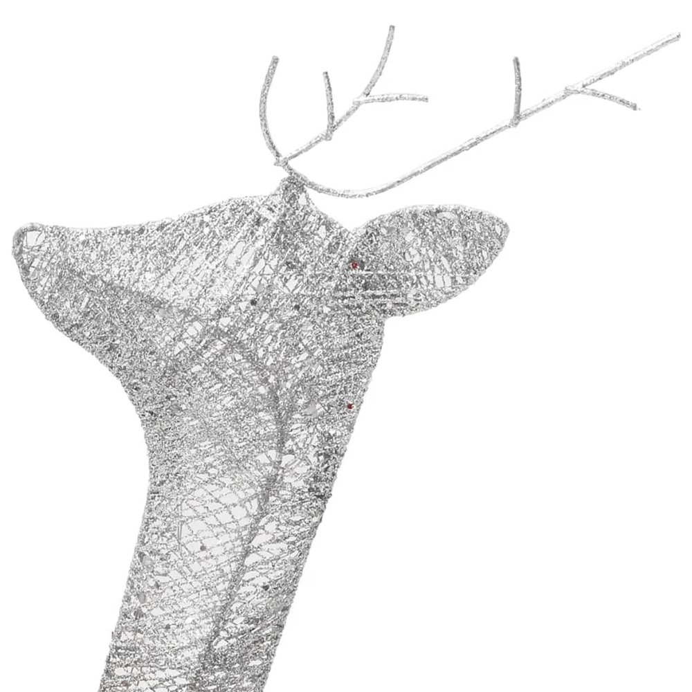 Christmas Reindeer Set of 6 Silver Fabric Large. Picture 8