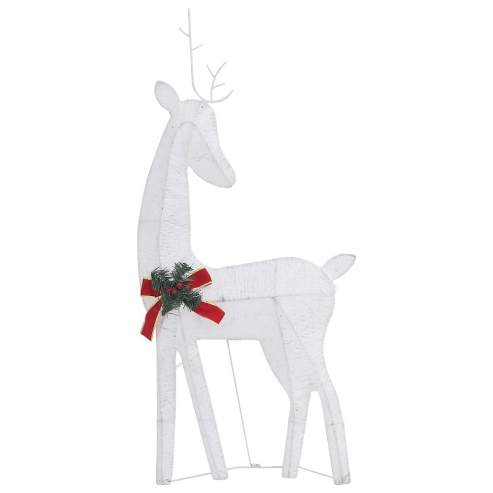 Christmas Reindeer Set of 6 White Fabric. Picture 5