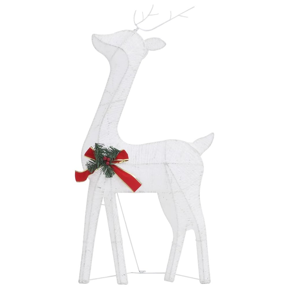 Christmas Reindeer Set of 6 White Fabric. Picture 6