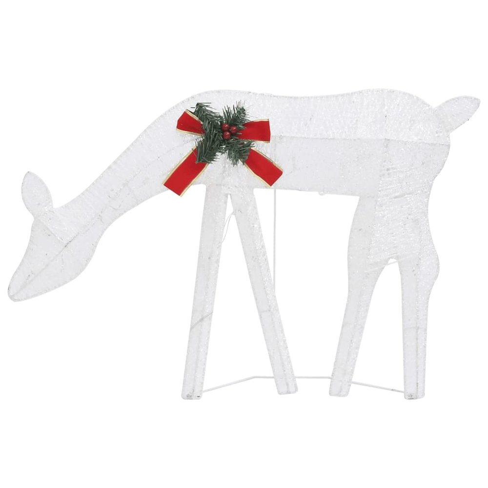 Christmas Reindeer Set of 6 White Fabric. Picture 7