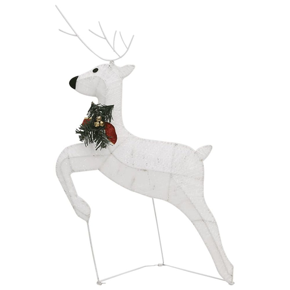 Christmas Reindeer Set of 4 White Mesh, metal Medium. Picture 6