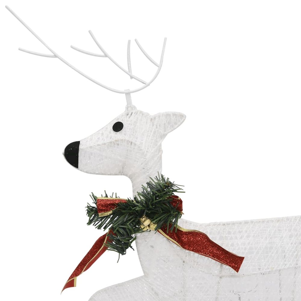 Christmas Reindeer Set of 4 White Mesh, metal Medium. Picture 8