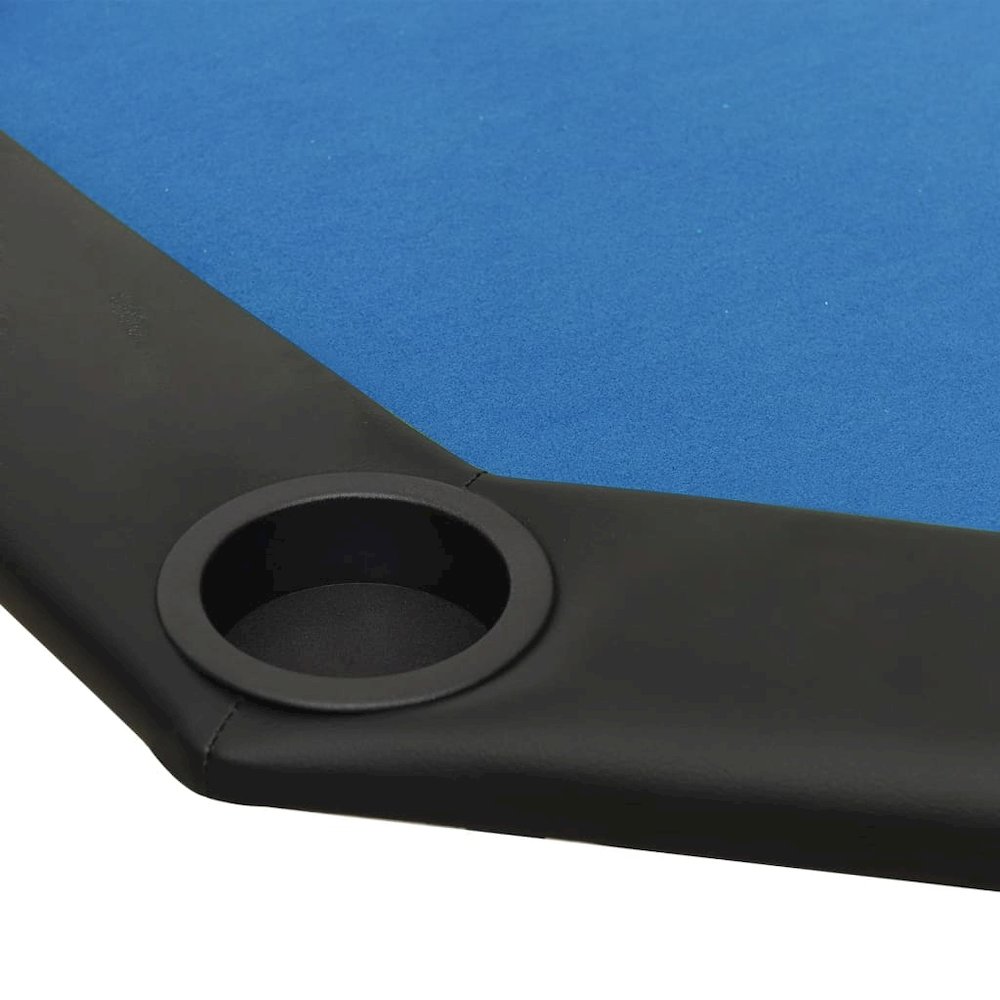 Poker Table Blue Engineered wood, felt, artificial leather, steel. Picture 5