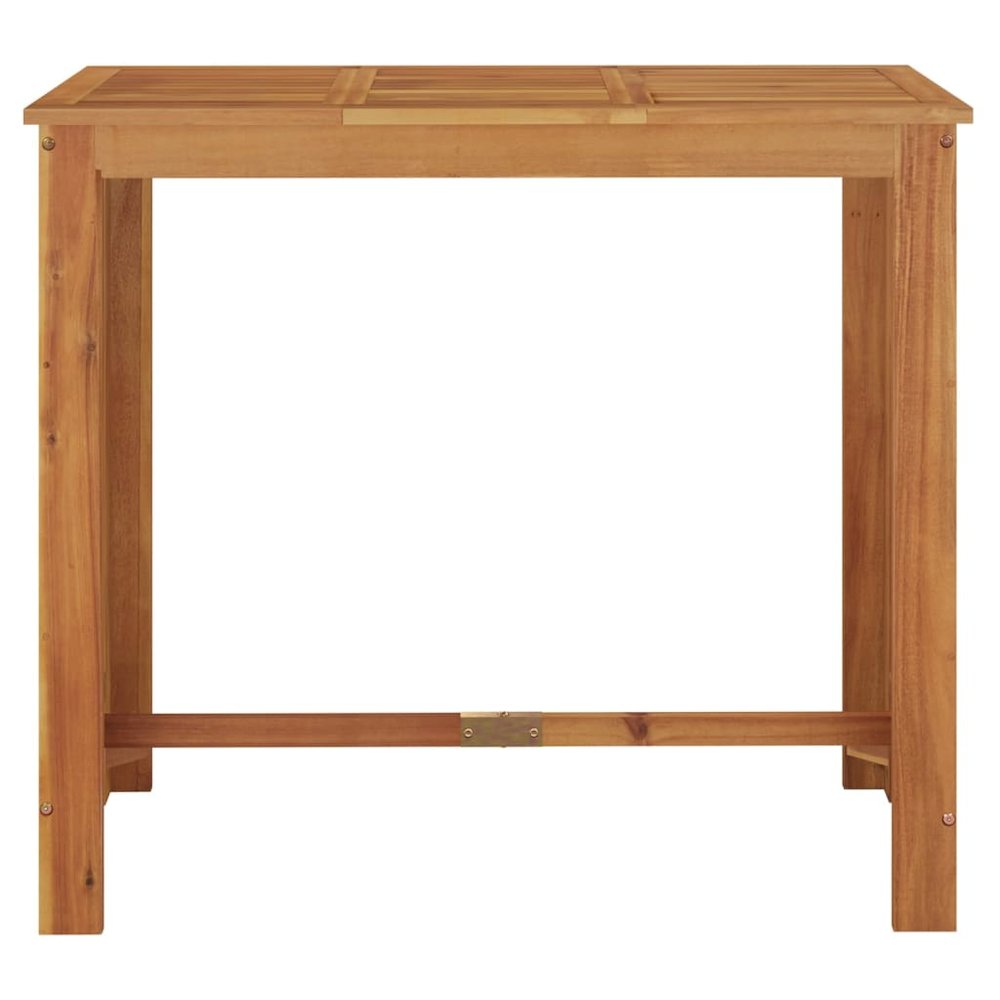 Garden Bar Table Natural Wood Solid Acacia Wood 47.2x23.6x41.3 in. Picture 3
