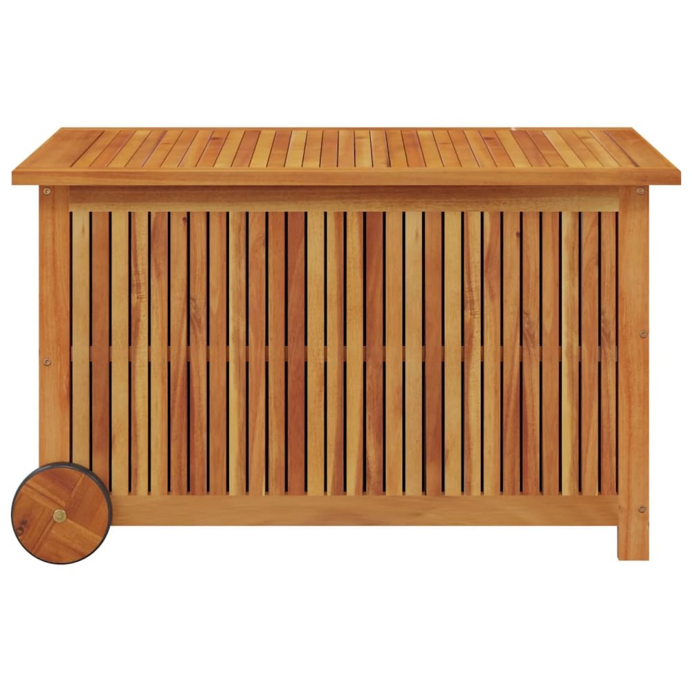 Garden Storage Box Natural wood Solid Acacia wood Medium Storage. Picture 4