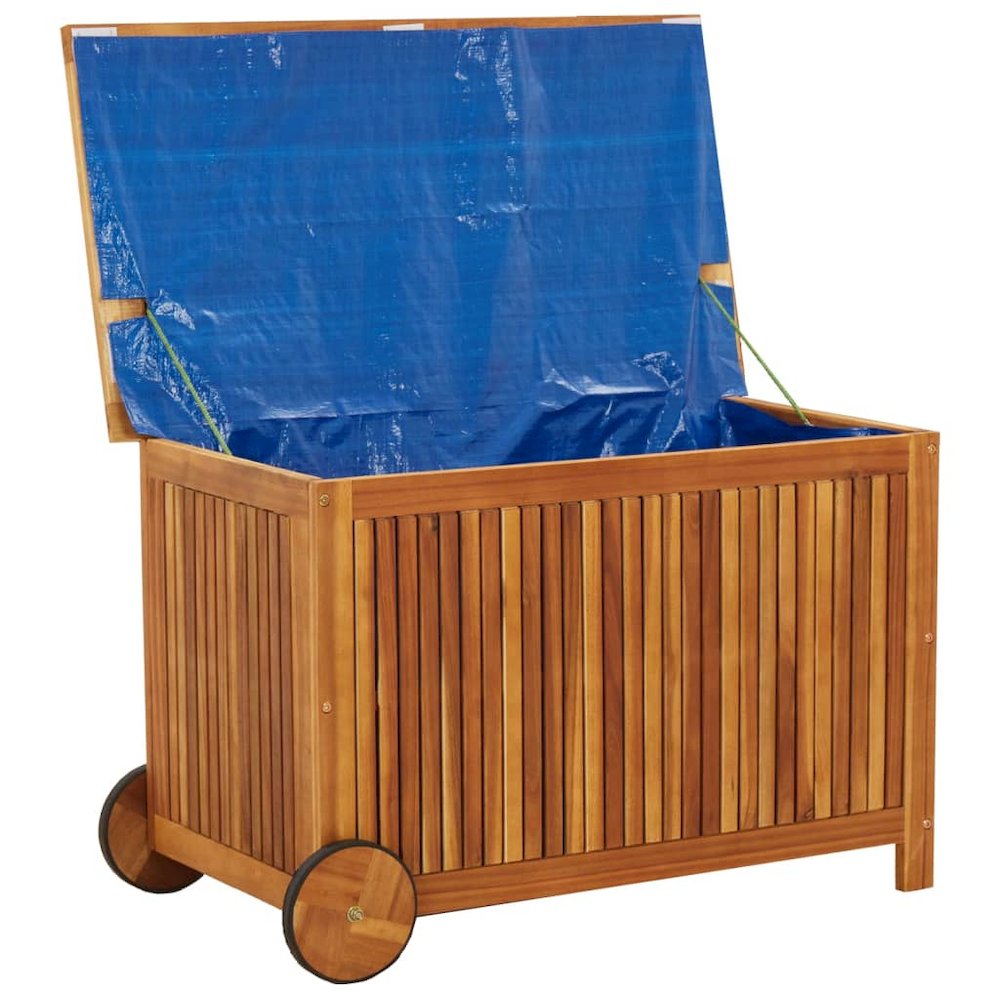 Garden Storage Box Natural wood Solid Acacia wood Medium Storage. Picture 6