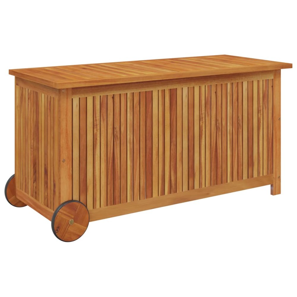 Garden Storage Box Brown Solid Acacia Wood 44.5 x 19.7 x 22.8 in. Picture 3
