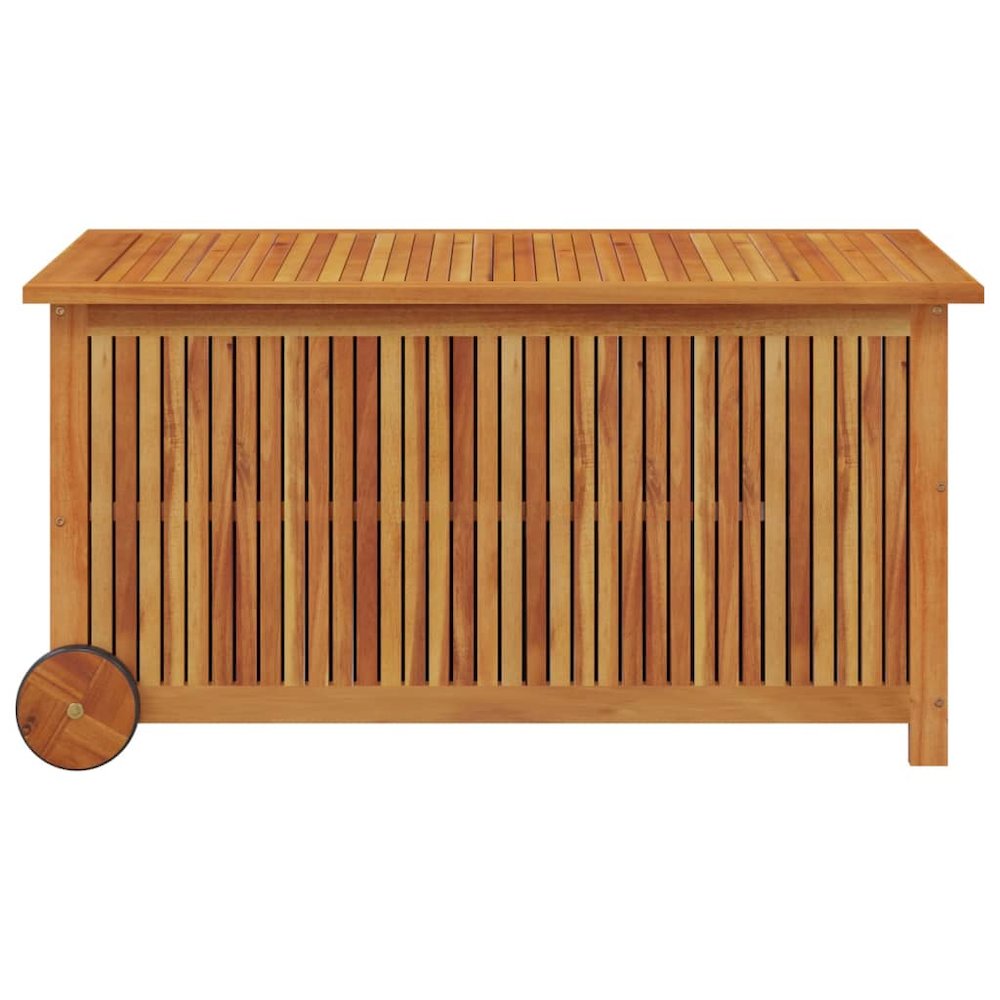 Garden Storage Box Brown Solid Acacia Wood 44.5 x 19.7 x 22.8 in. Picture 4