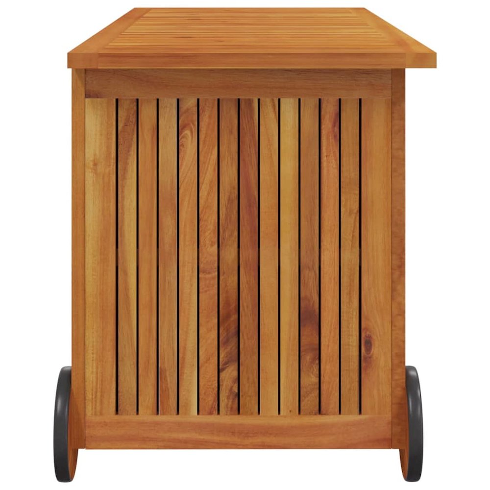 Garden Storage Box Brown Solid Acacia Wood 44.5 x 19.7 x 22.8 in. Picture 5